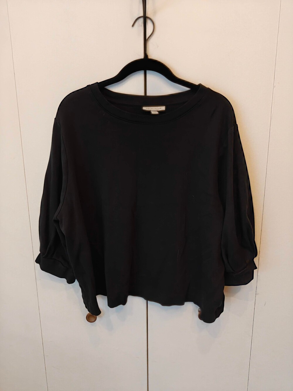Prologue Black 3/4 Sleeve Blouse XXL Casual Top